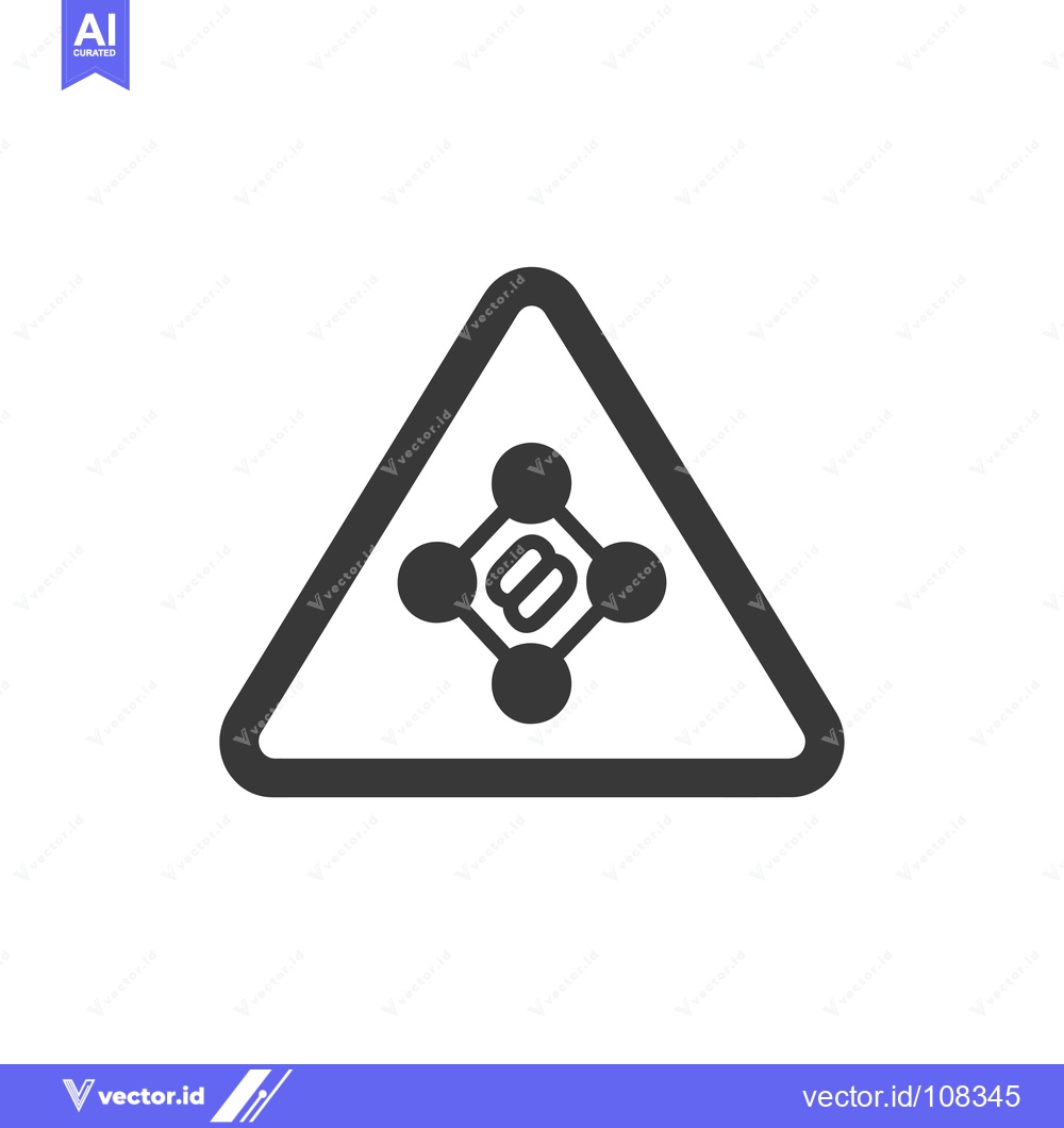 Premium Vector dari Warning Sign with Four Connected Circles and a Double S Symbol Inside