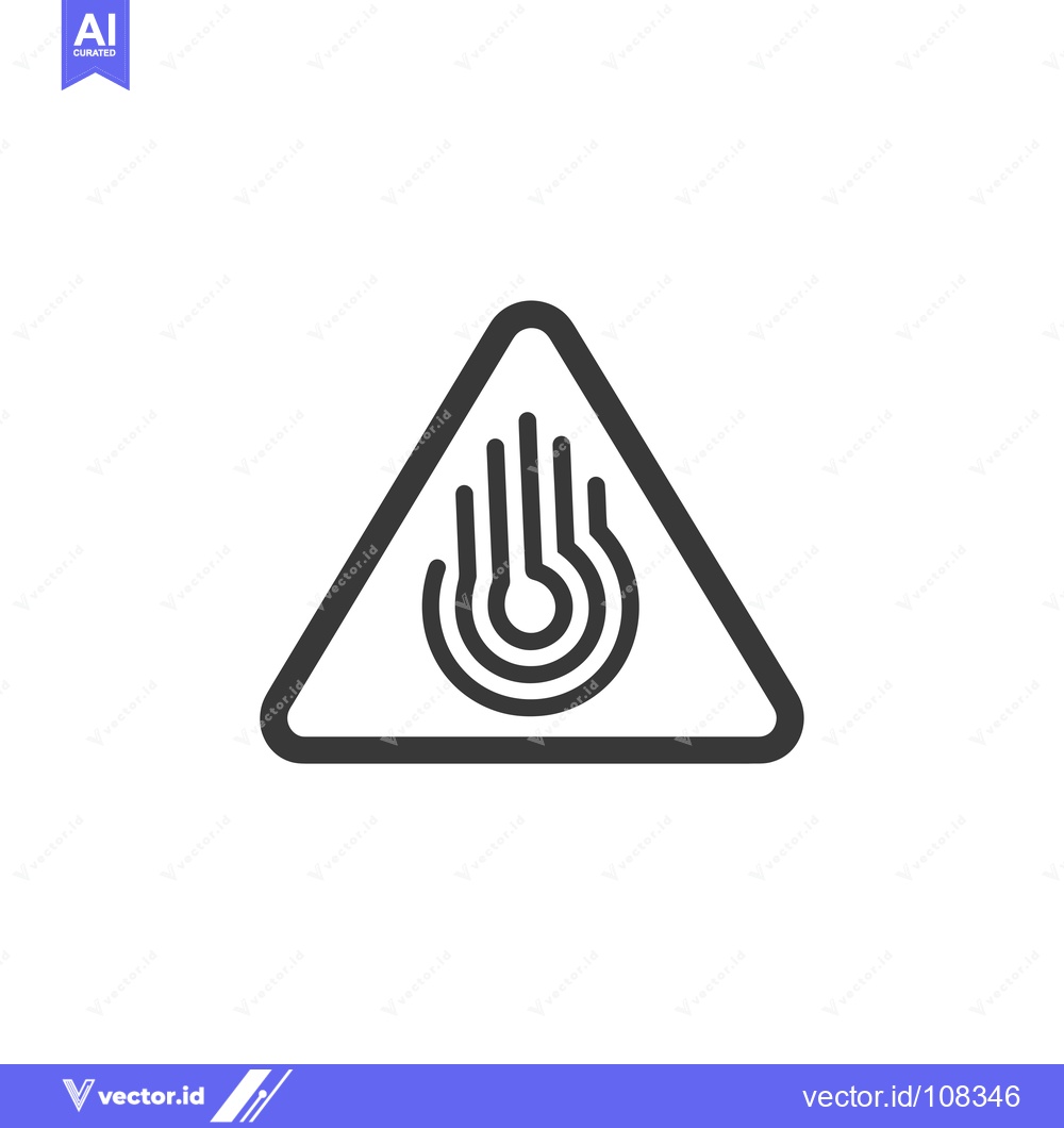 Premium Vector of Warning Sign with Hand and Concentric Circles