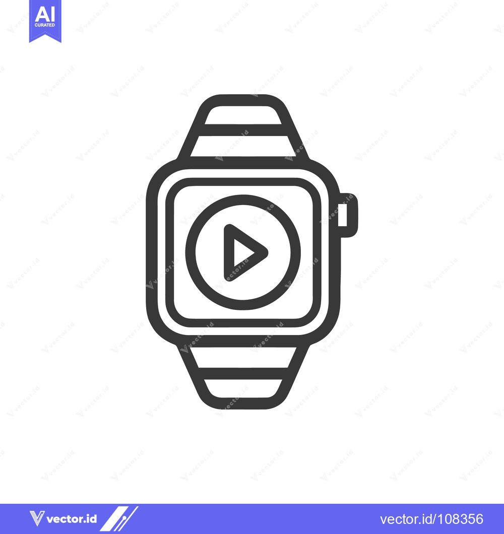 Premium Vector dari Smartwatch with Play Icon: Modern Technology and Entertainment Concept