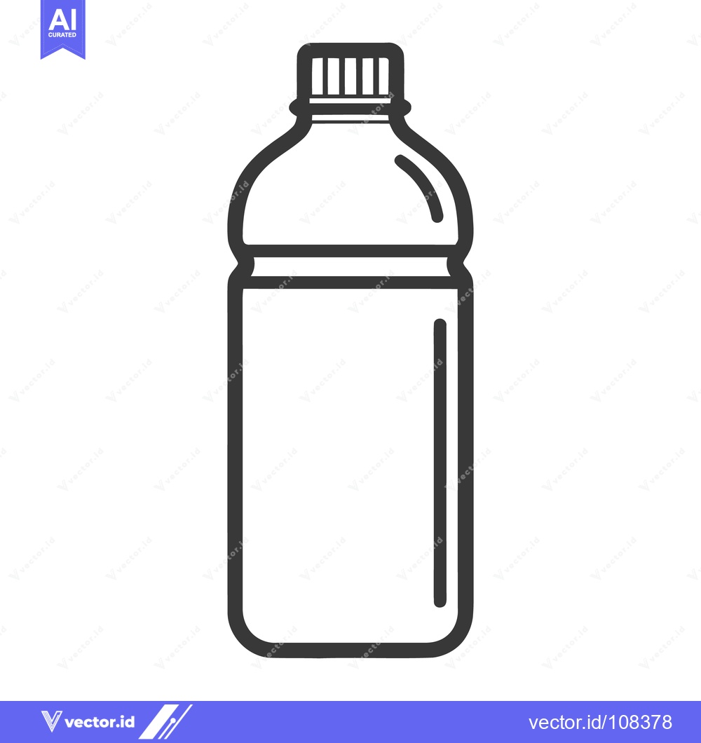 Premium Vector of Minimalist Bottle Outline: Sleek, Modern Design for Packaging Concepts