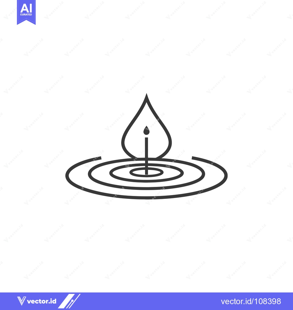 Premium Vector dari Water Drop with Ripples, Abstract Icon