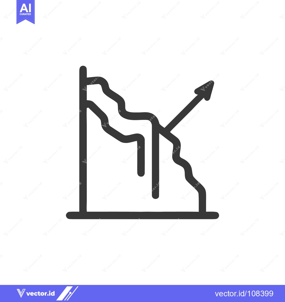 Premium Vector dari Recovering Market: Line Graph with Sharp Decline and Upward Arrow Tren