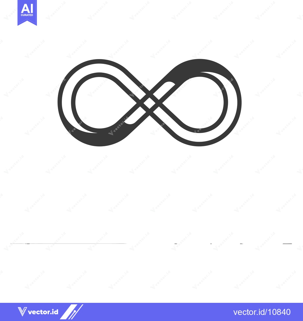 Premium Vector dari A black infinity symbol with a white background