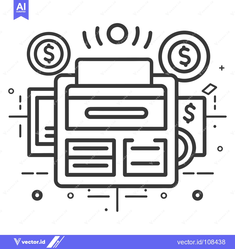Premium Vector dari Website Monetization With Dollar Signs and Line Art