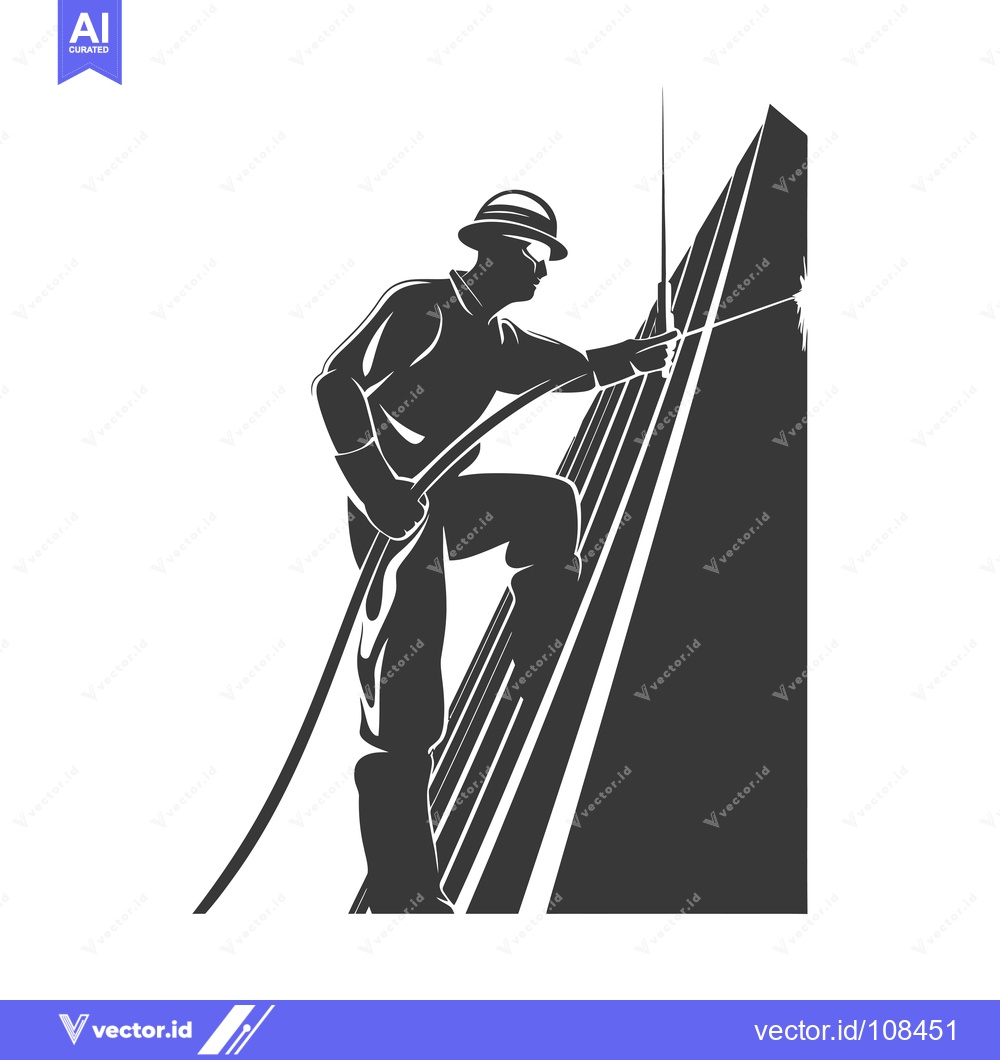 Premium Vector dari Welder working on a metal structure with a welding torch
