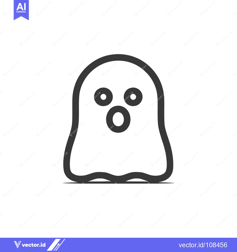 Premium Vector dari Minimalist Ghost Icon: Spooky, Simple, and Modern Halloween Design