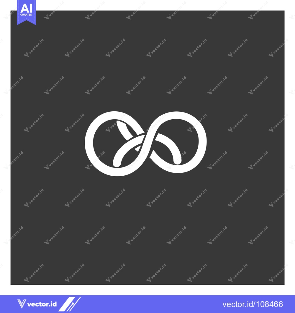 Premium Vector of White Infinity Symbol on a Dark Gray Background