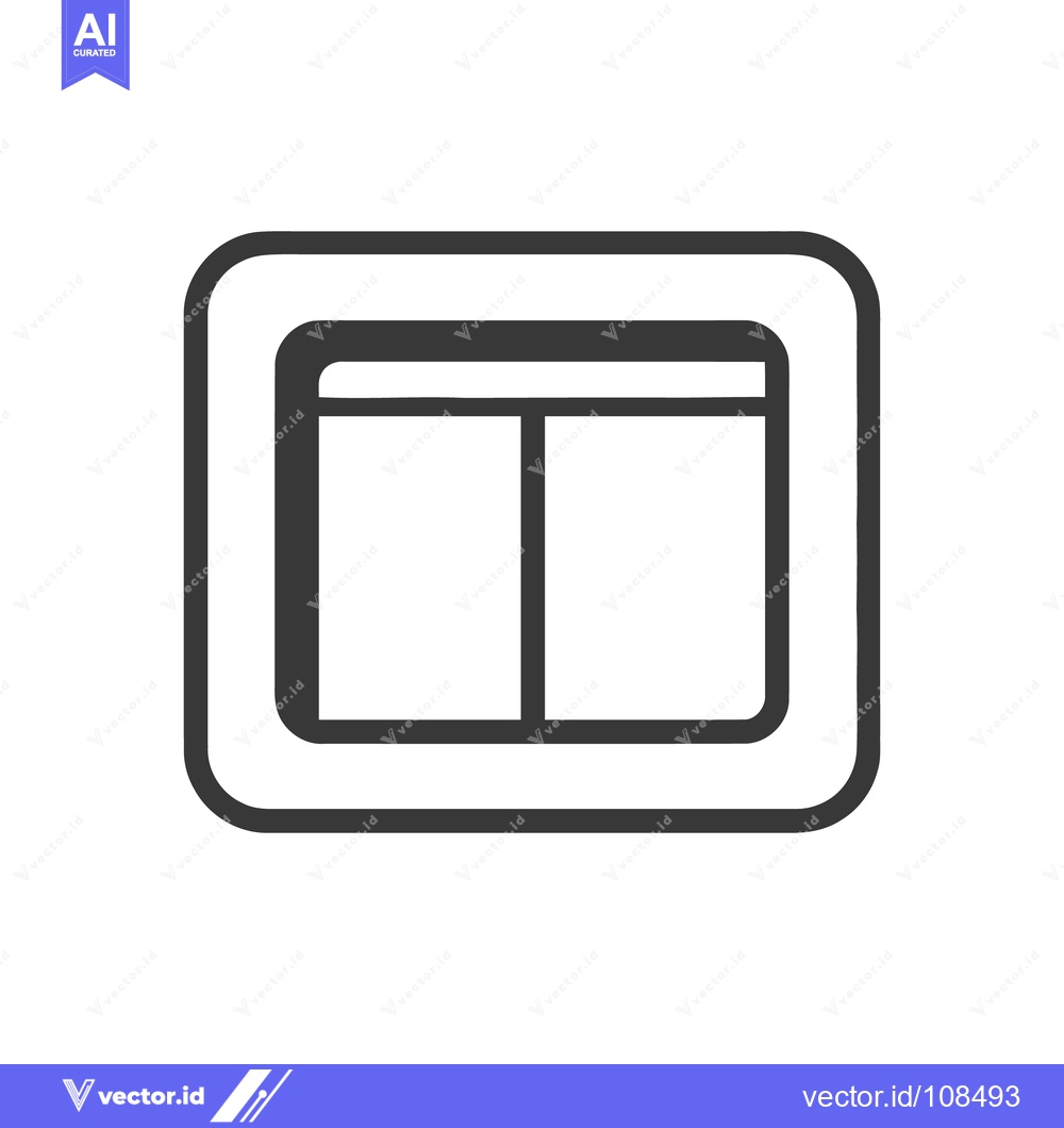 Premium Vector of Minimalist Dark Gray Double Light Switch Icon on White Background