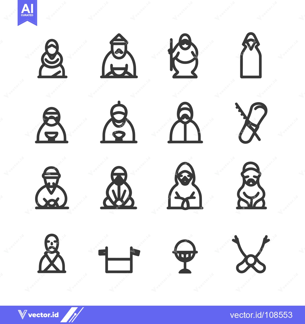 Premium Vector dari Winter Sports Icon Set Featuring People in Warm Clothing