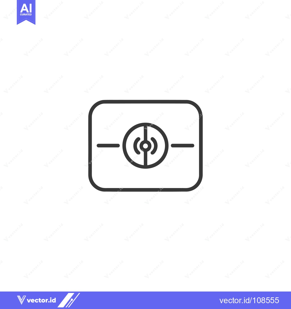 Premium Vector dari Wireless charging icon with a circle and waves