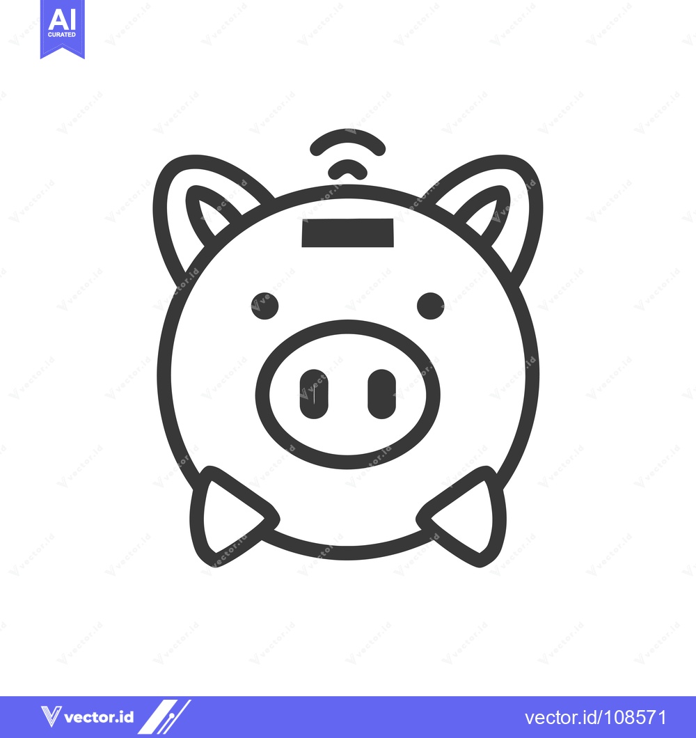 Premium Vector dari Wireless Piggy Bank Icon Outline