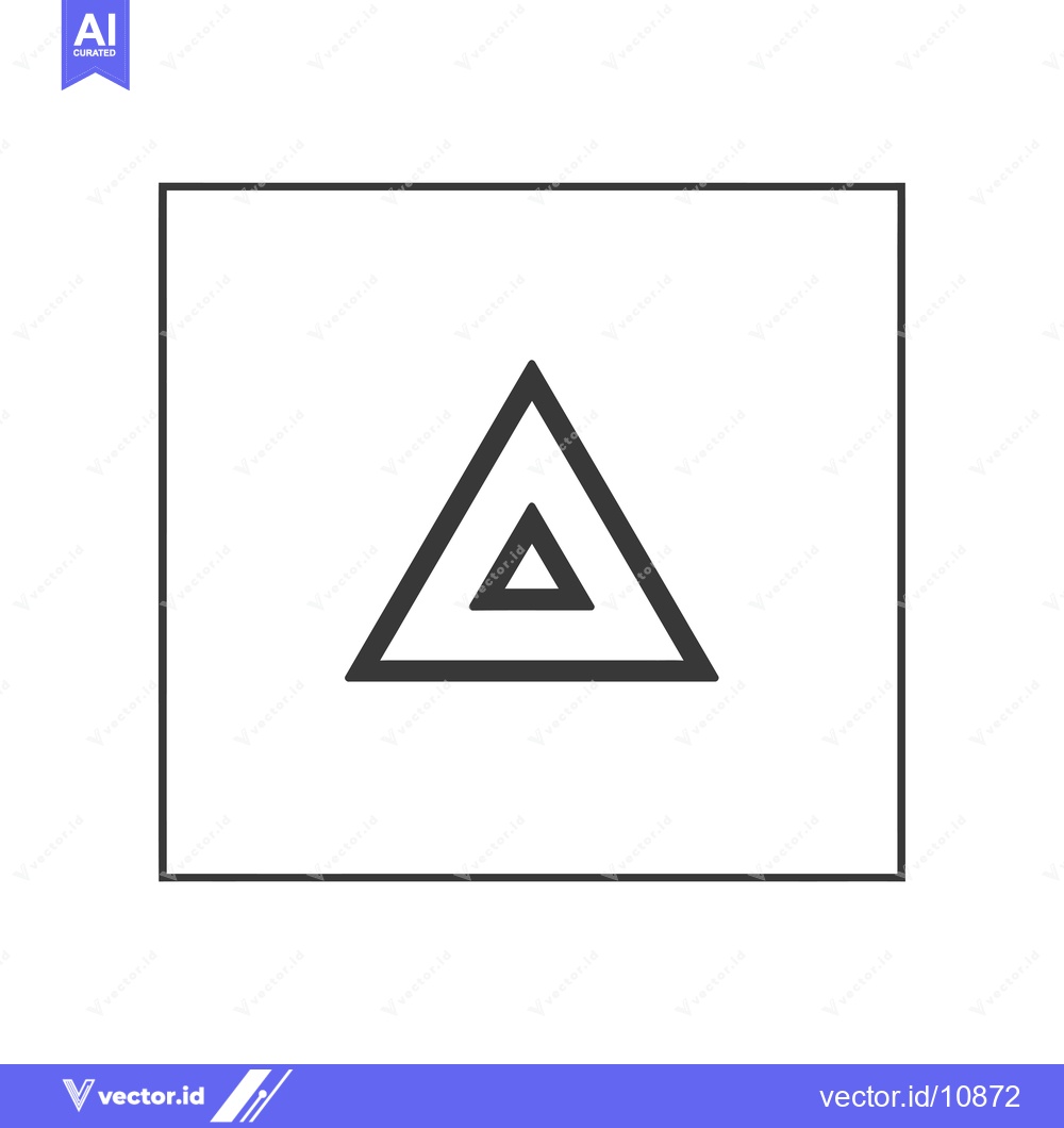 Premium Vector dari A Black Triangle Inside a Black Square on White Background