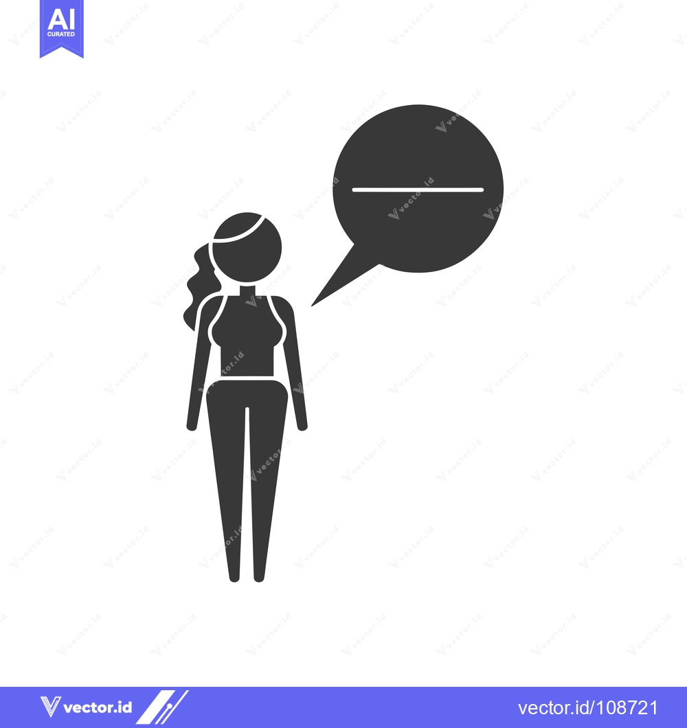 Premium Vector dari Woman in Sportswear with Speech Bubble