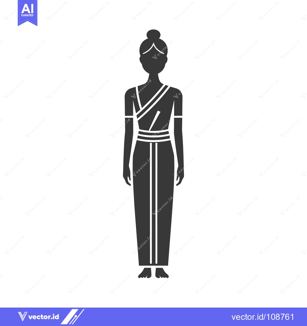 Premium Vector dari Woman in Traditional Indian Sari Dress Silhouette