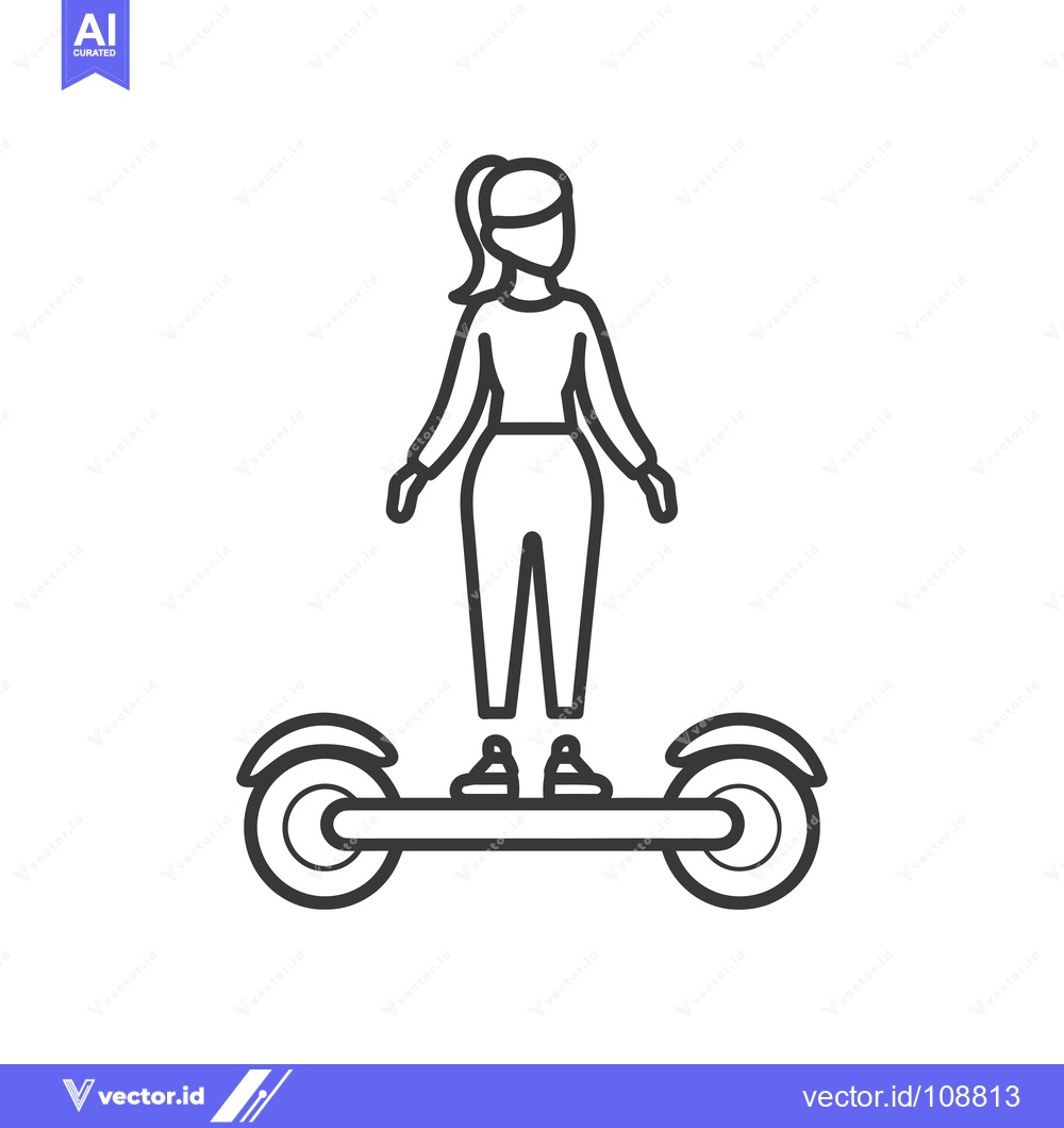 Premium Vector dari Woman Riding a Hoverboard