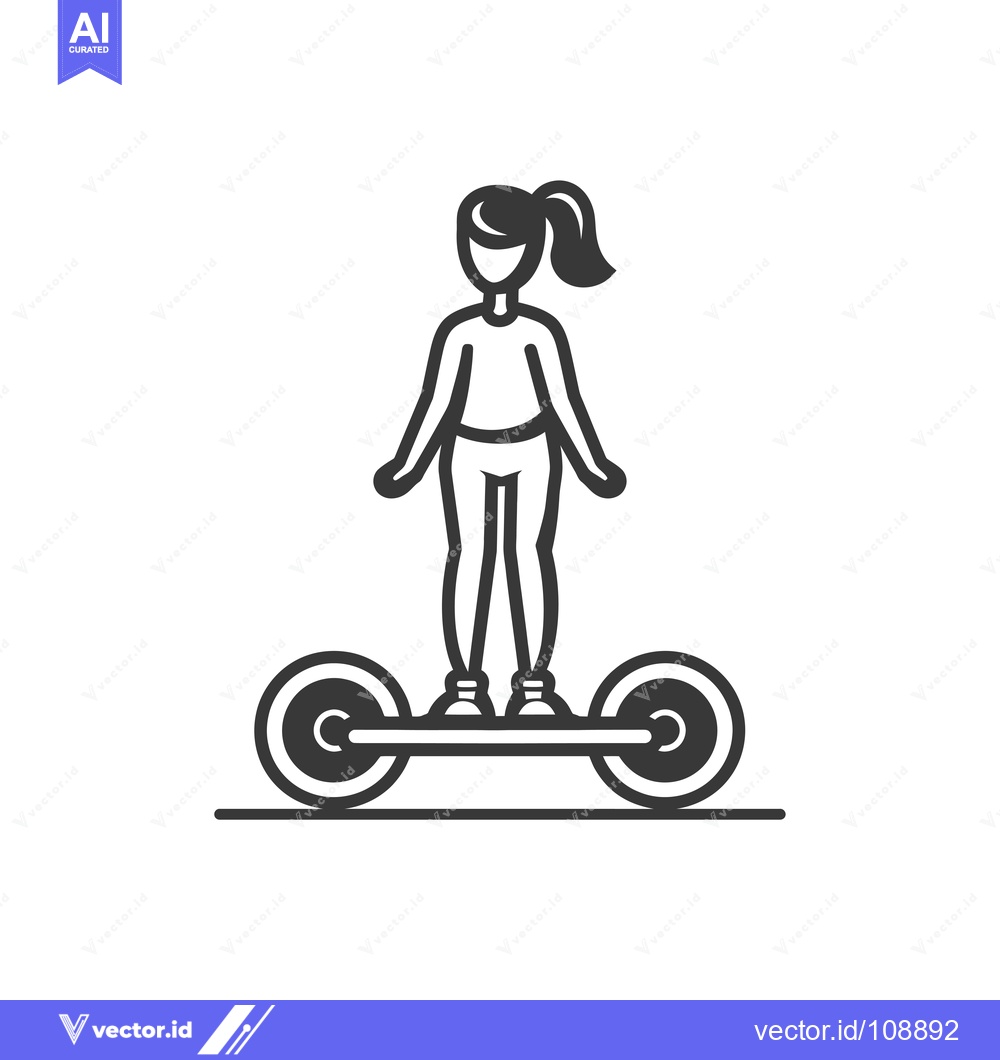 Premium Vector of Woman Riding a Self-Balancing Electric Scooter