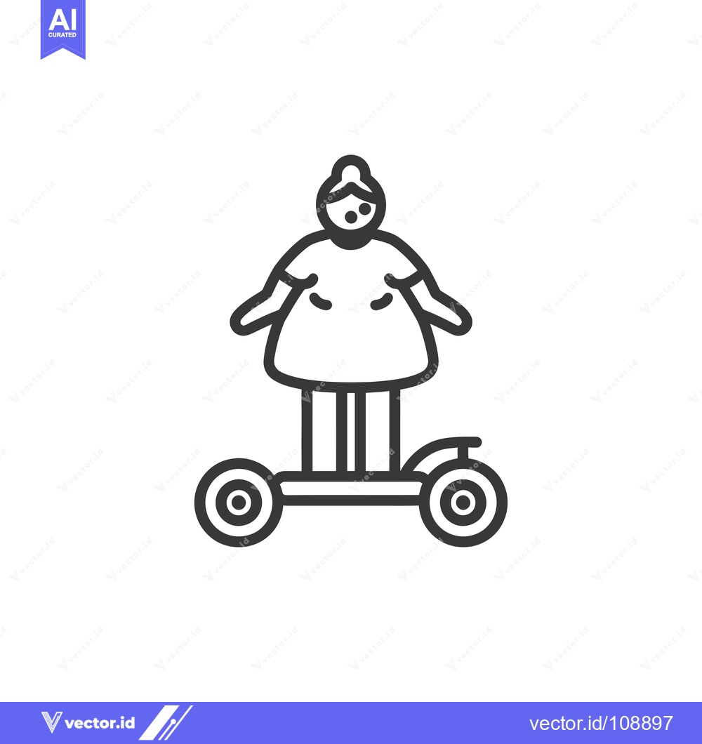 Premium Vector dari Woman Riding a Self Balancing Scooter