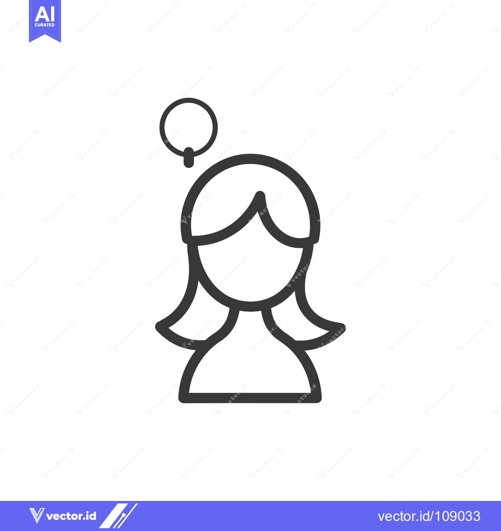 Premium Vector dari Woman Thinking With a Speech Bubble Above Her Head