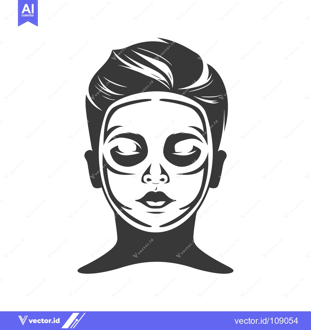 Premium Vector of Woman Wearing a Face Mask with Eyes Closed