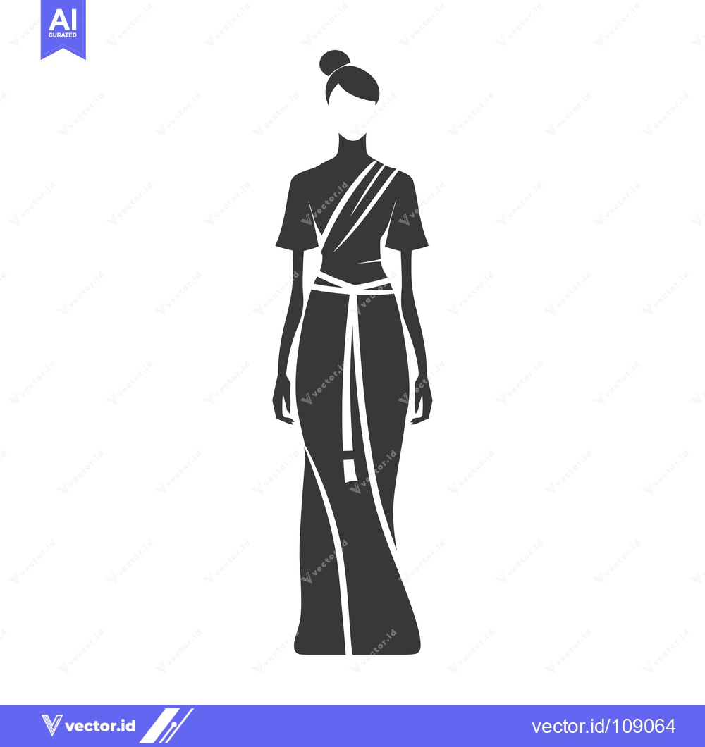Premium Vector dari Woman Wearing Traditional Indian Sari Dress
