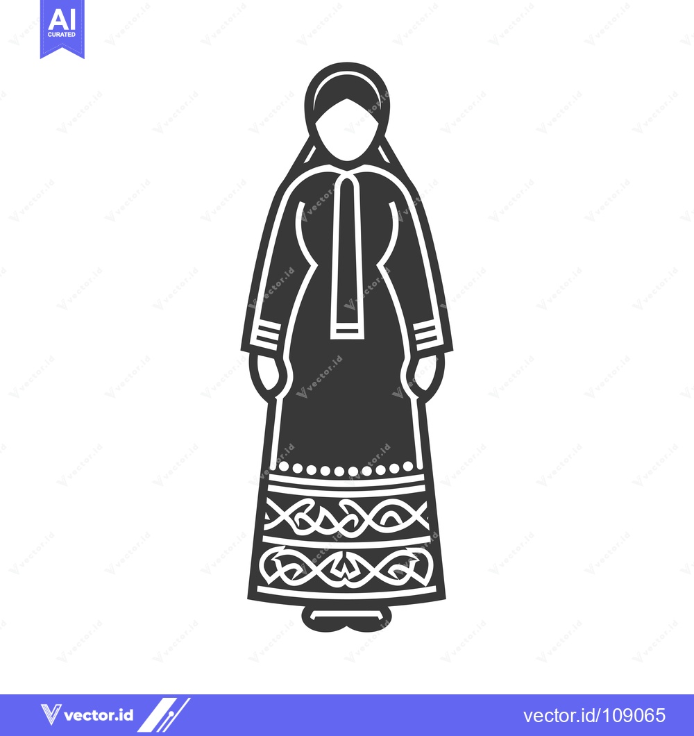 Premium Vector of Woman Wearing Traditional Islamic Clothing