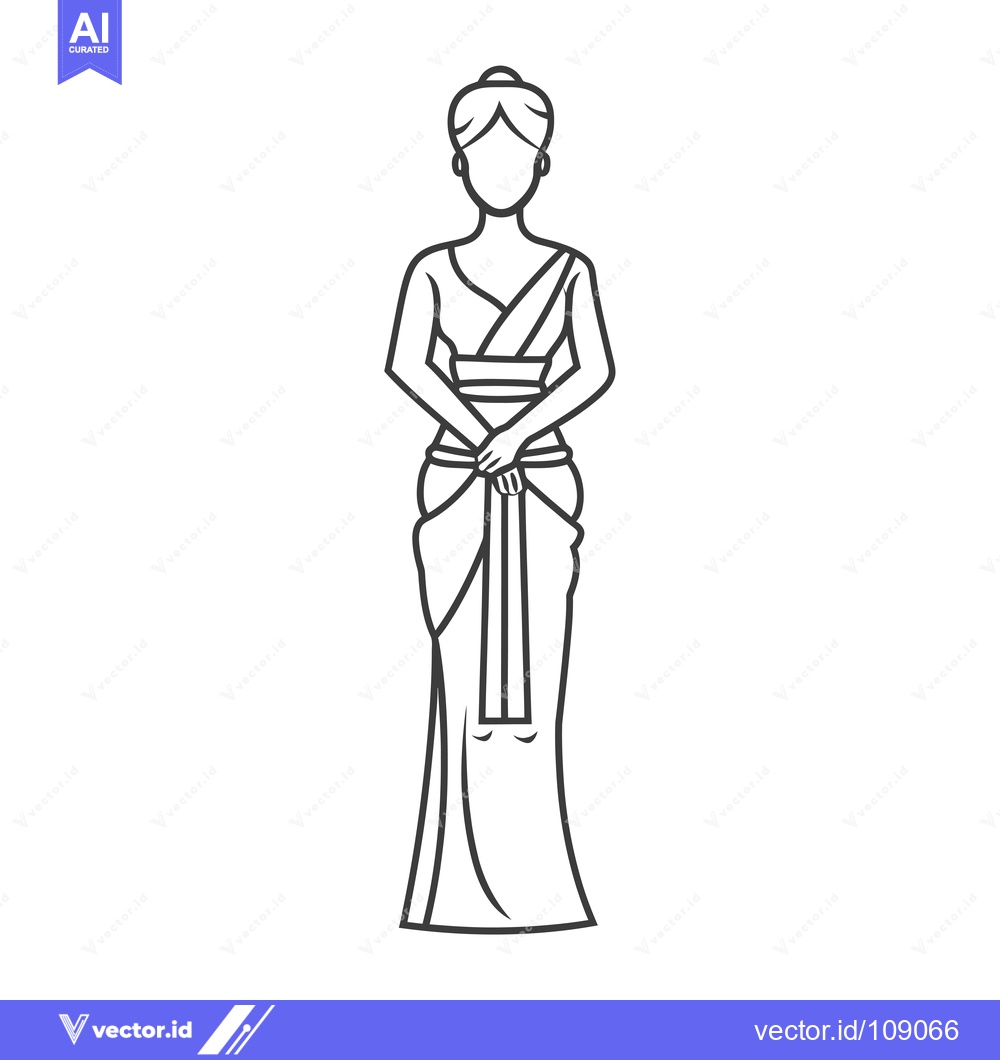 Premium Vector dari Woman Wearing Traditional Sri Lankan Sari