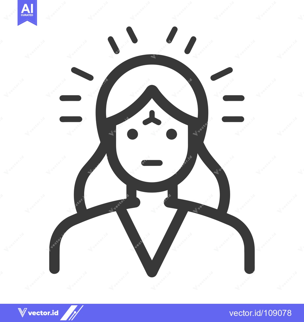 Premium Vector dari Woman with a Third Eye and Radiating Lines Above Her Head