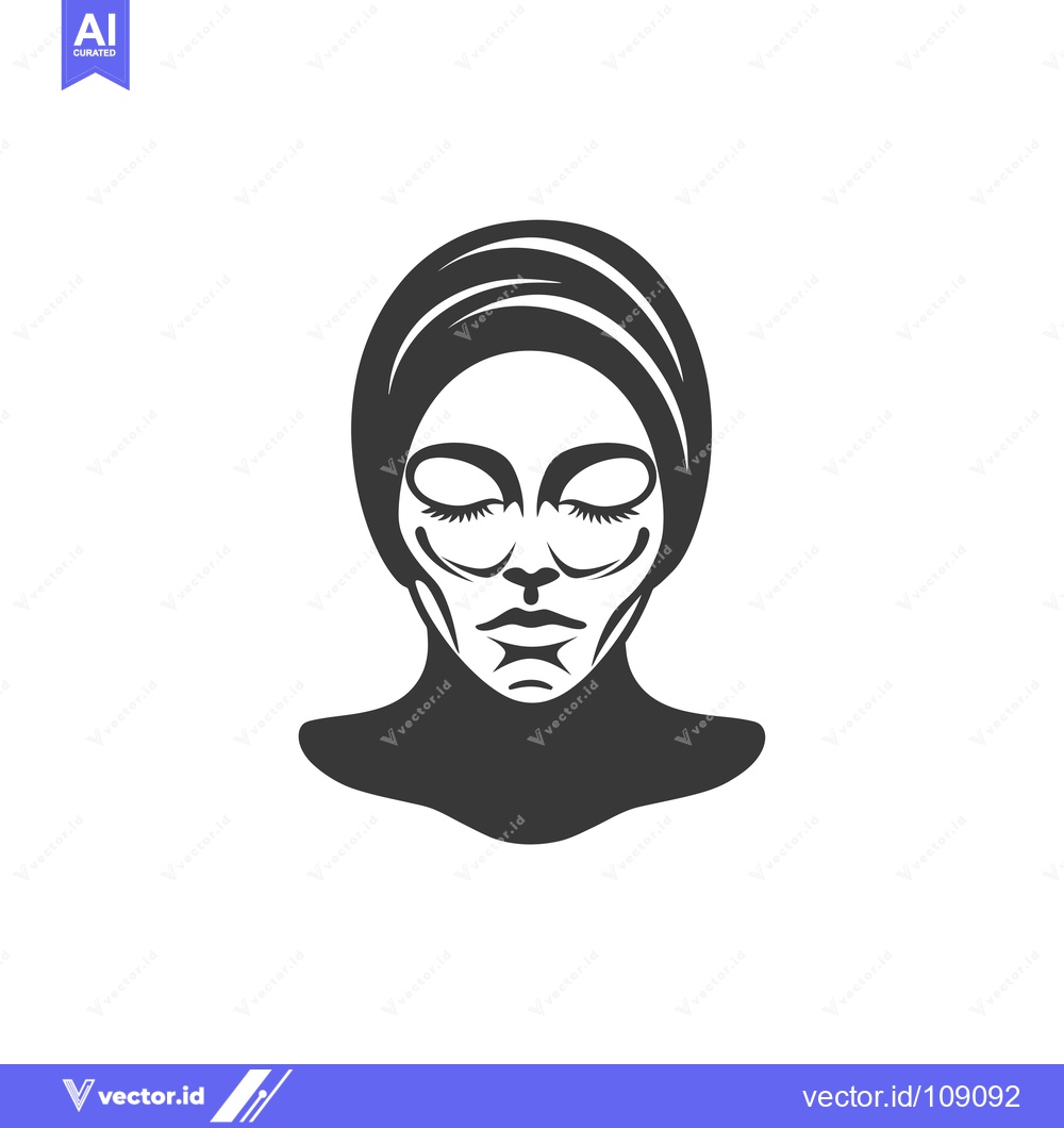 Premium Vector dari Woman with Closed Eyes and Headscarf
