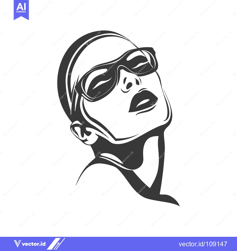 Premium Vector dari Woman with Sunglasses and a Relaxed Expression