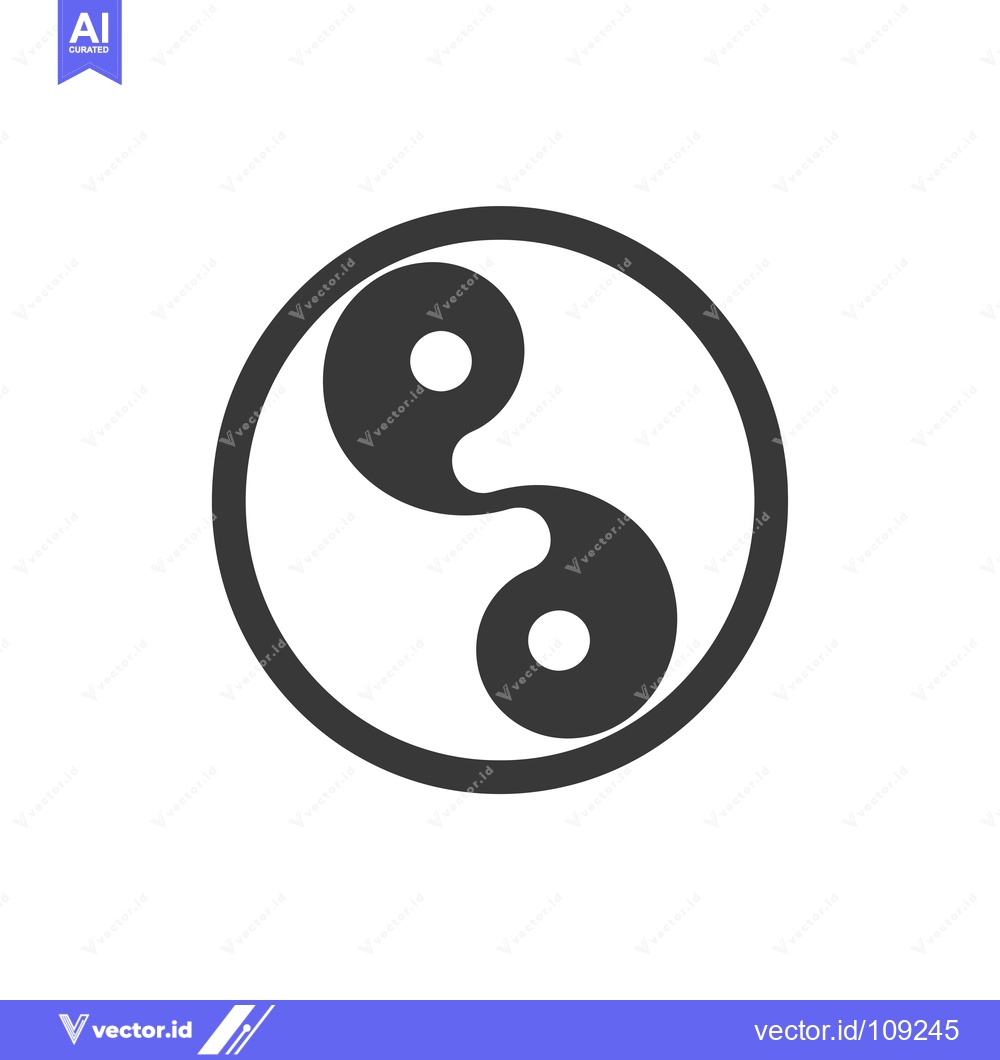 Premium Vector dari Yin Yang Symbol, Black and White, Circle, Balance
