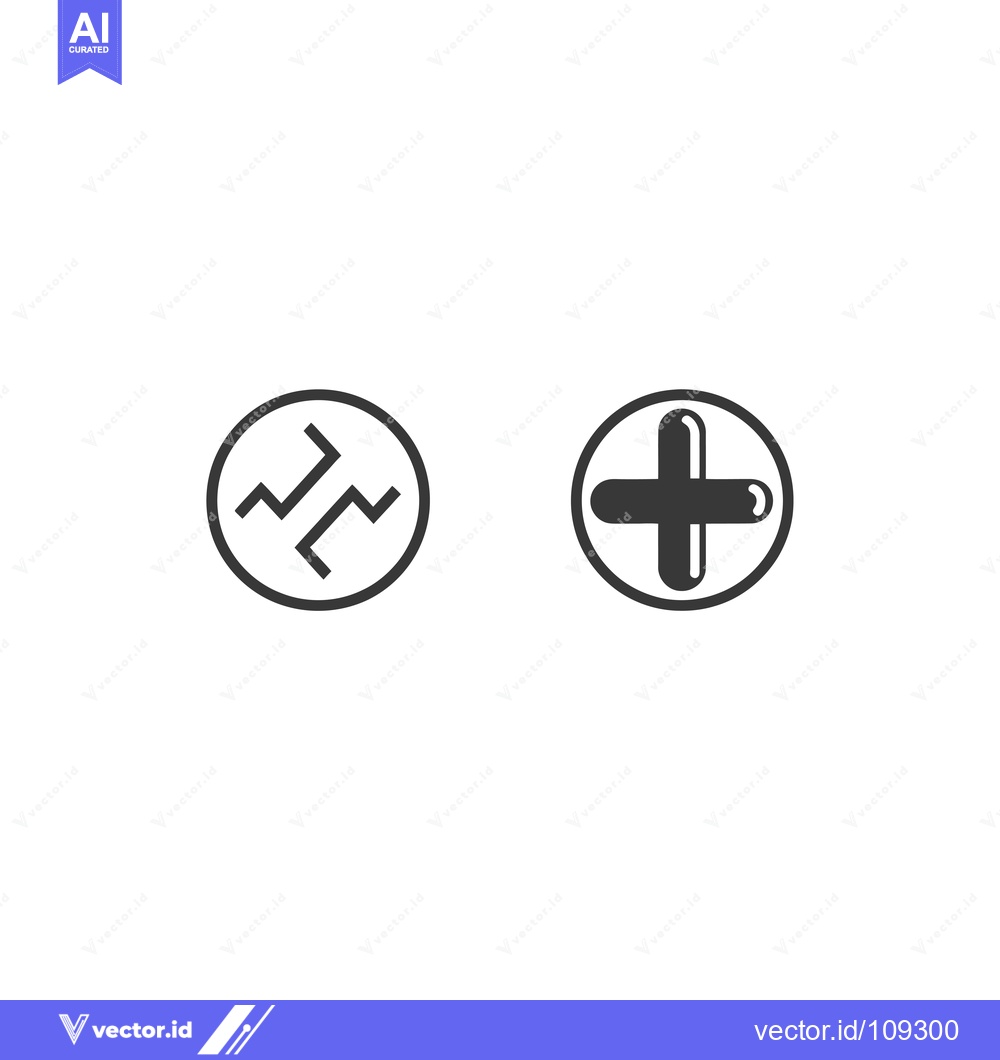 Premium Vector of Zigzag and Plus Sign in Circles