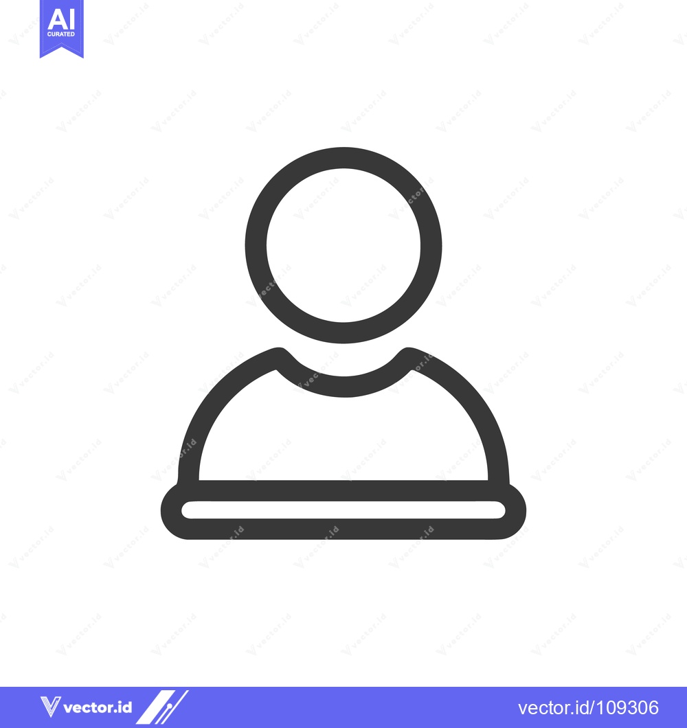Premium Vector dari Minimalist Person Icon: Simple, Bold, and Modern Design