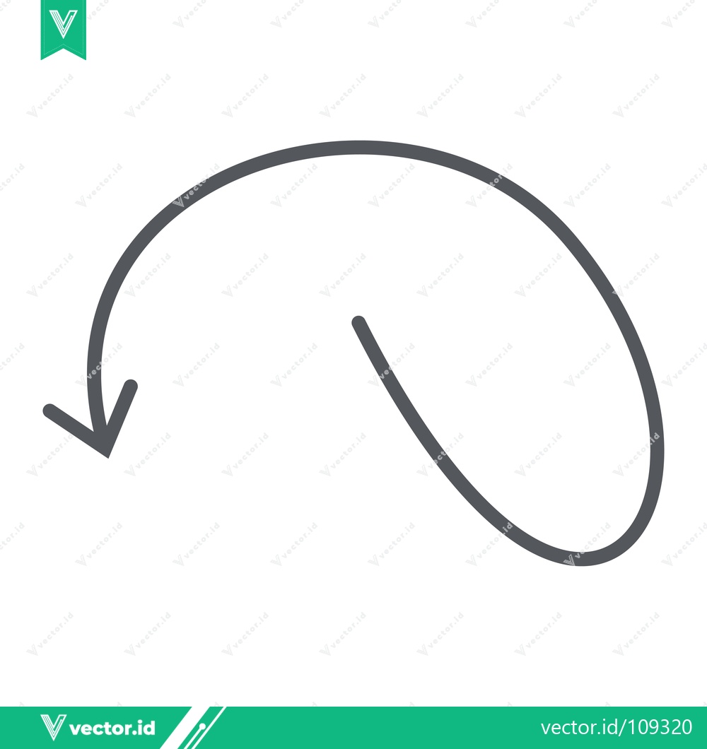 Premium Vector of Simple Curved Arrow Graphic Element