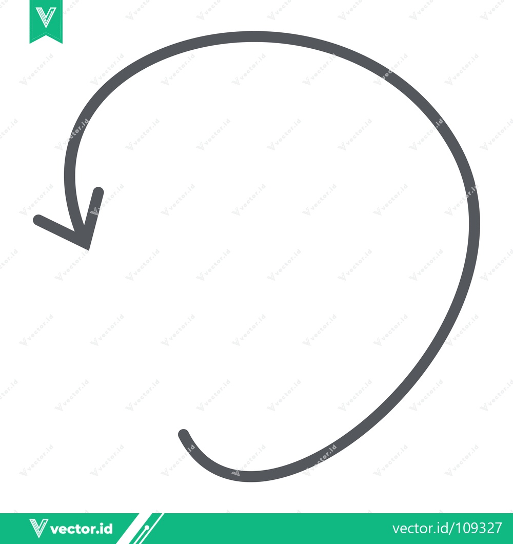 Premium Vector of Simple Circular Arrow Icon with a Sharp Point