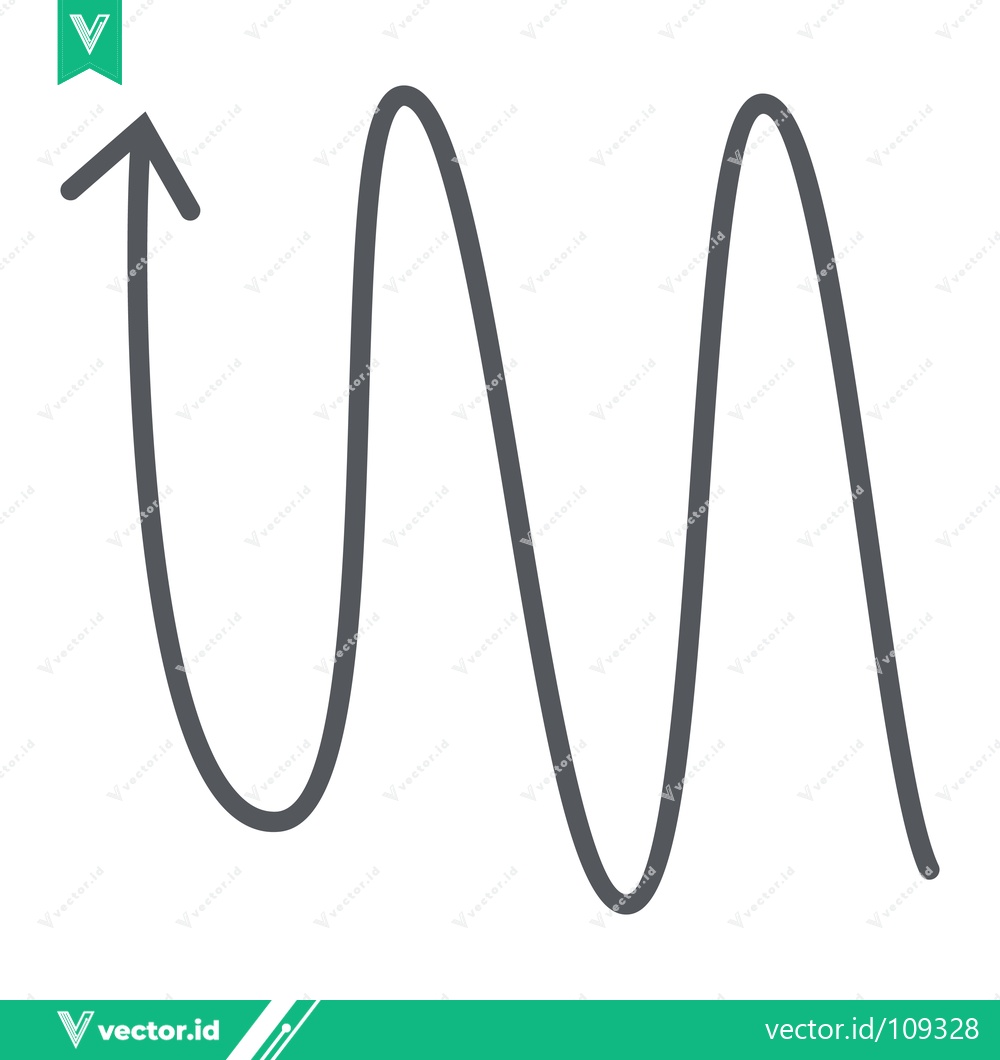 Premium Vector dari Simple Wavy Arrow Line Graphic