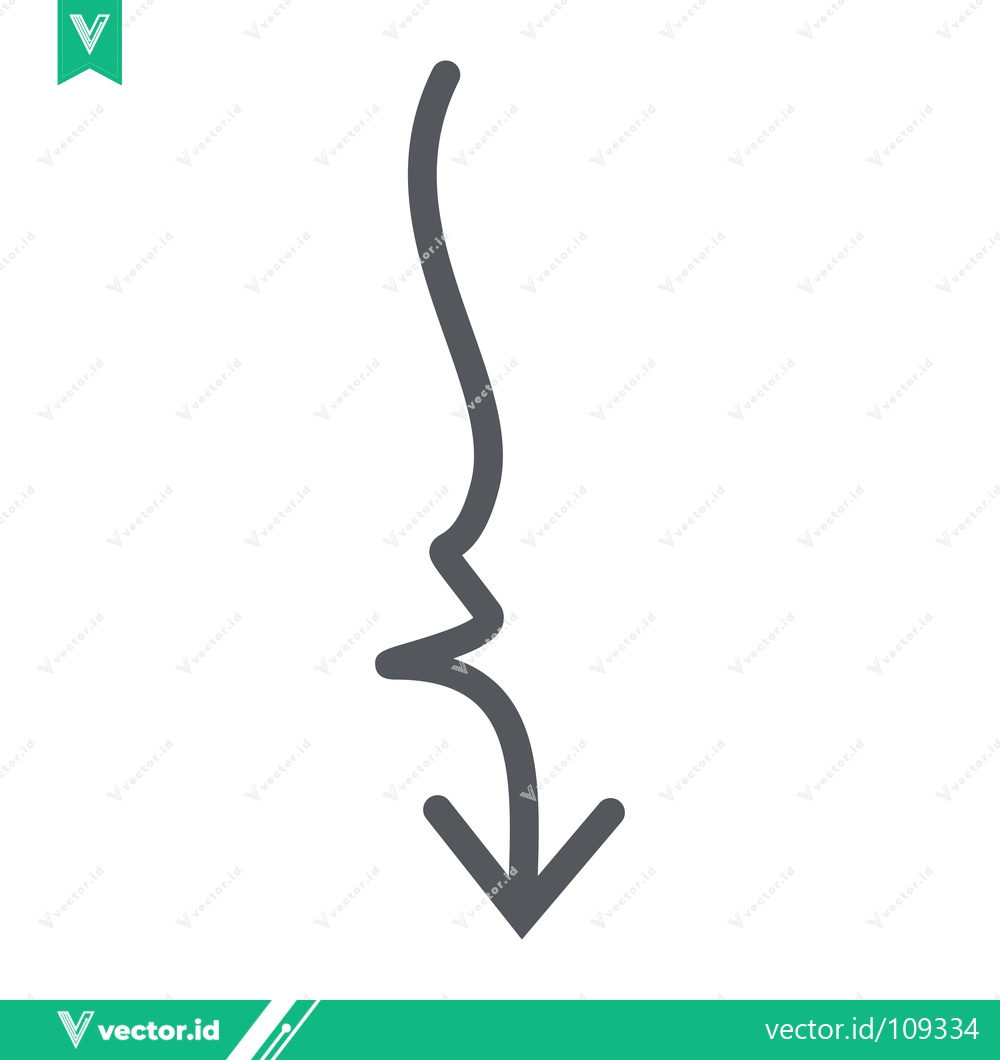 Premium Vector of Abstract Downward Arrow Symbol