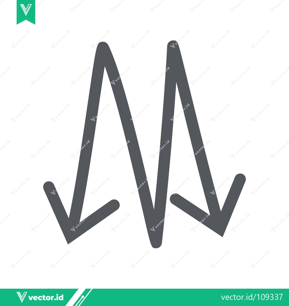 Premium Vector of Abstract Arrow Downward Zigzag Pattern Graphic