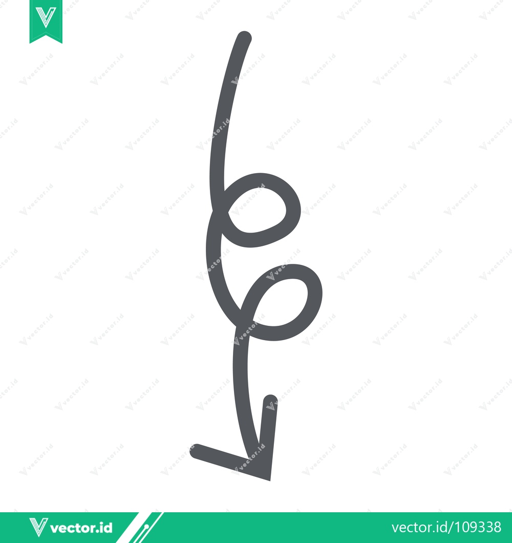 Premium Vector of Simple Spiral Arrow Pointing Downward