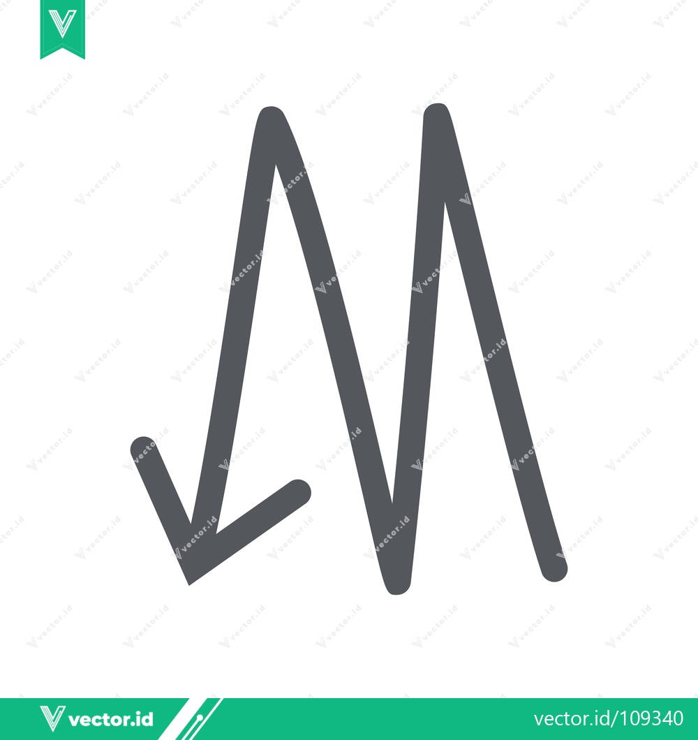 Premium Vector dari Abstract Arrow Downward Trend Graph