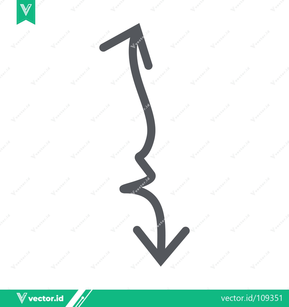 Premium Vector dari Abstract Arrow Symbol Indicating Directional Change and Contrast