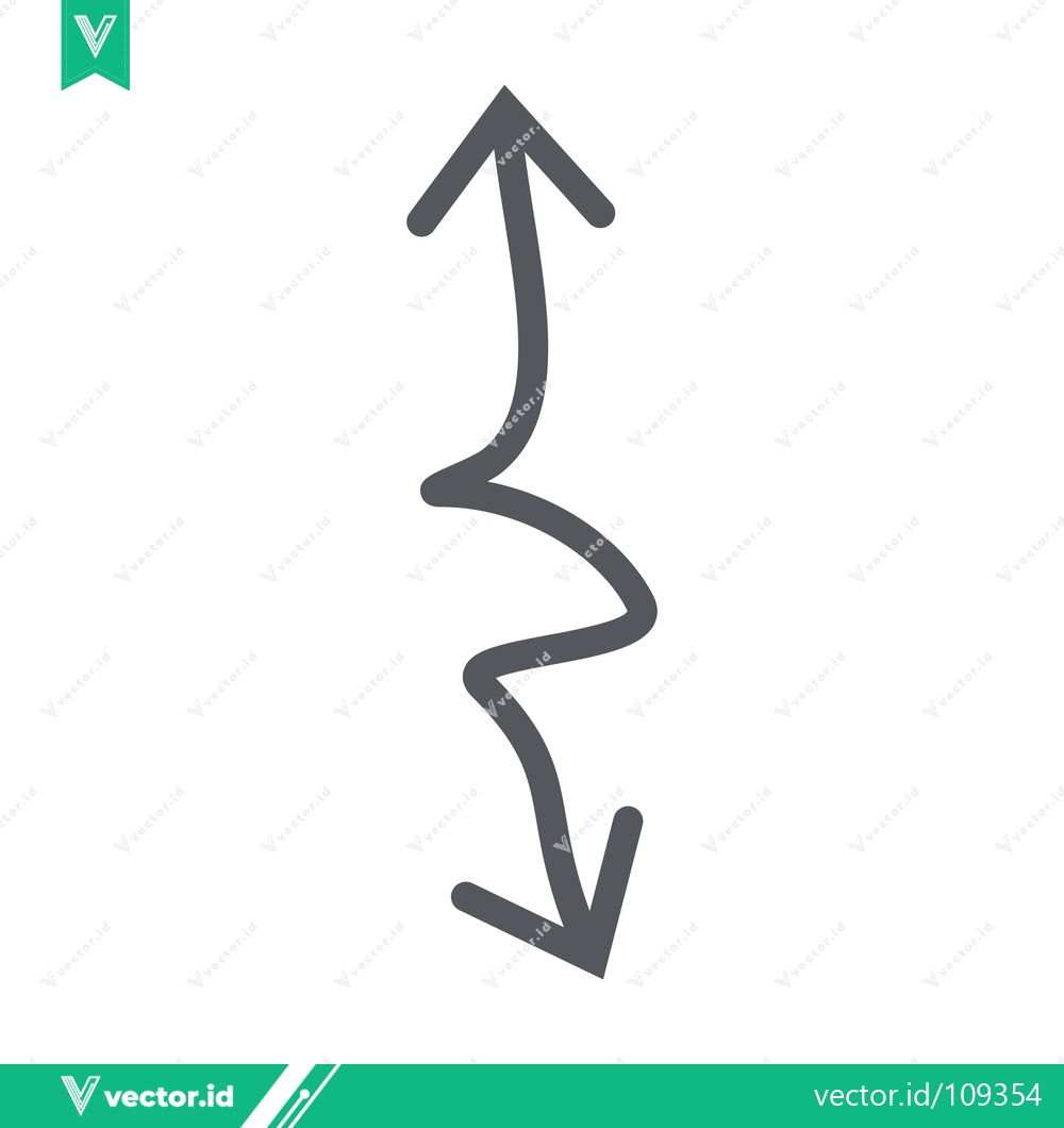Premium Vector dari Hand Drawn Wavy Arrow Symbol Indicating Direction and Movement