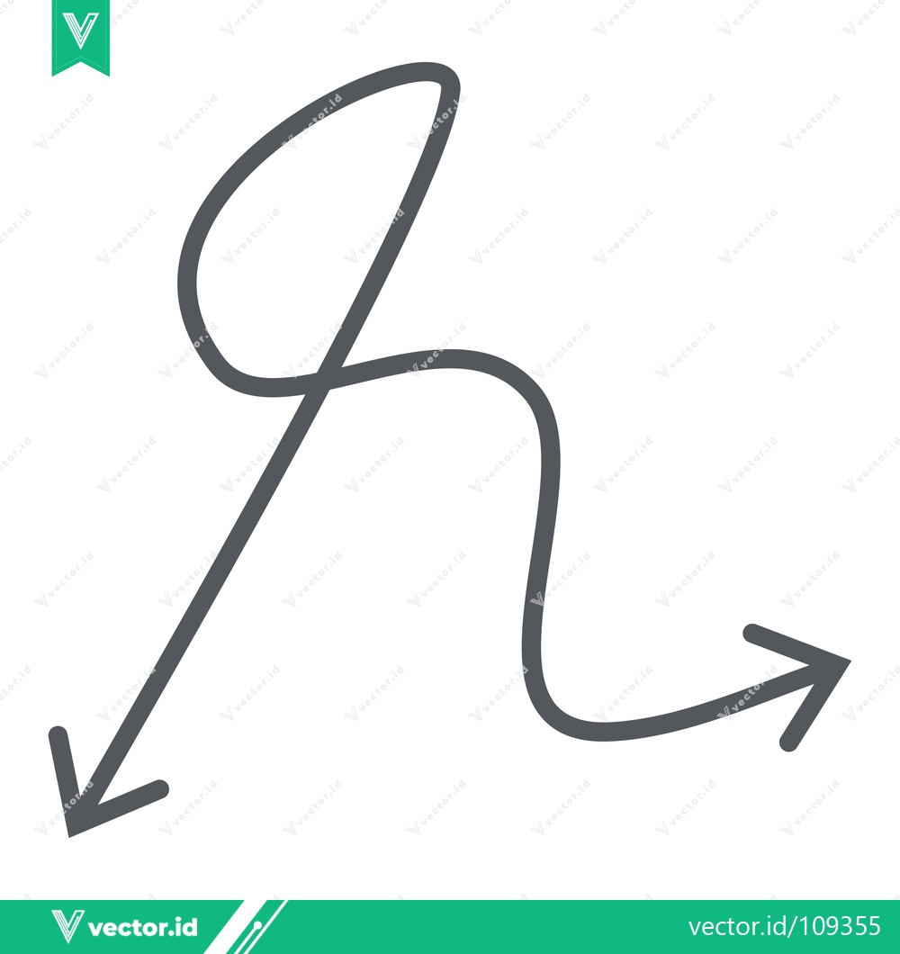 Premium Vector of Curved Arrow Symbol with Two Directions