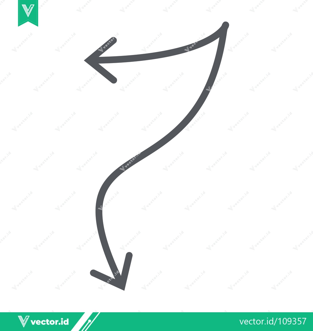 Premium Vector dari Curved Arrow Symbol with Two Directions