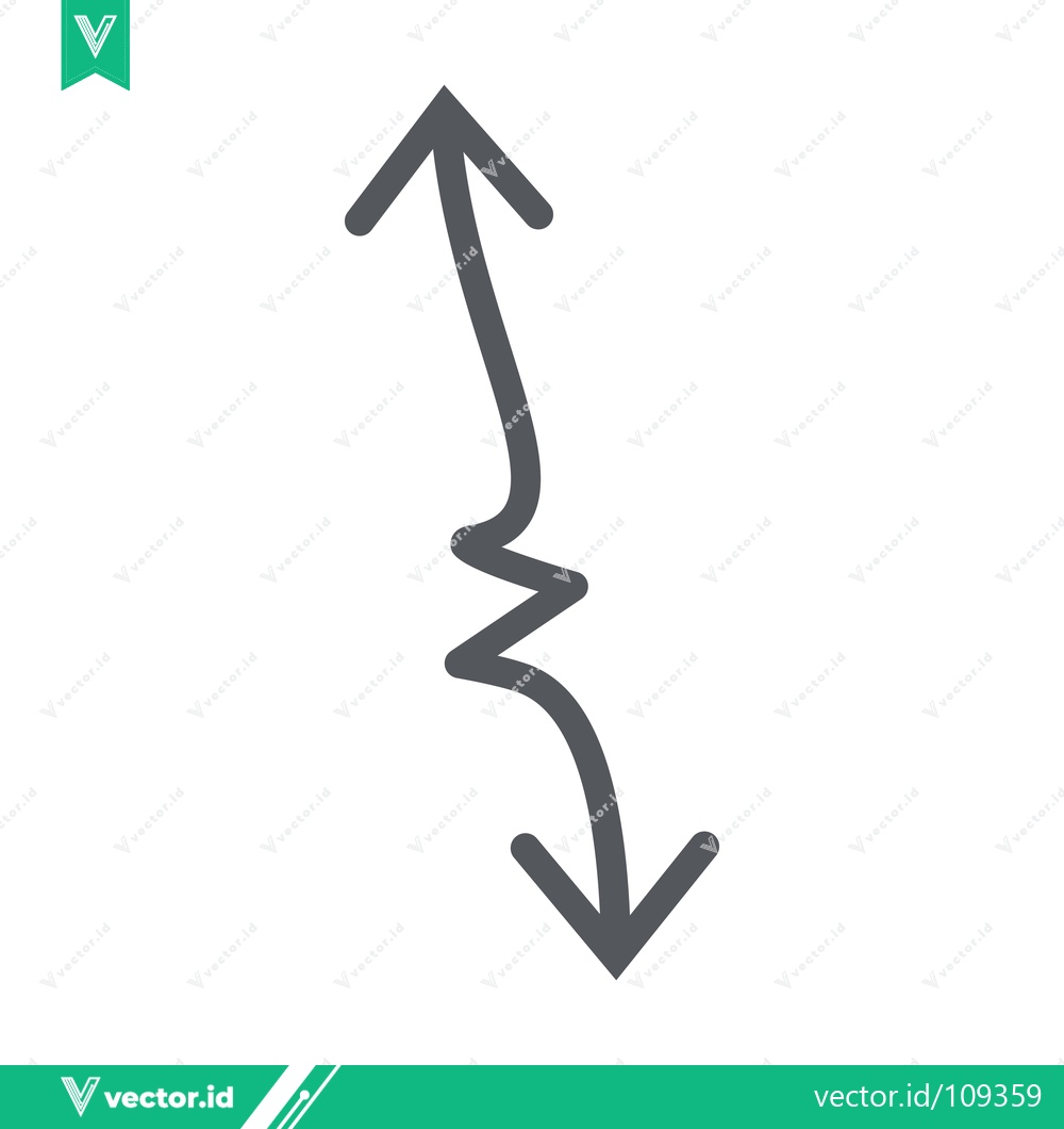 Premium Vector dari Vertical Wavy Arrow Symbol