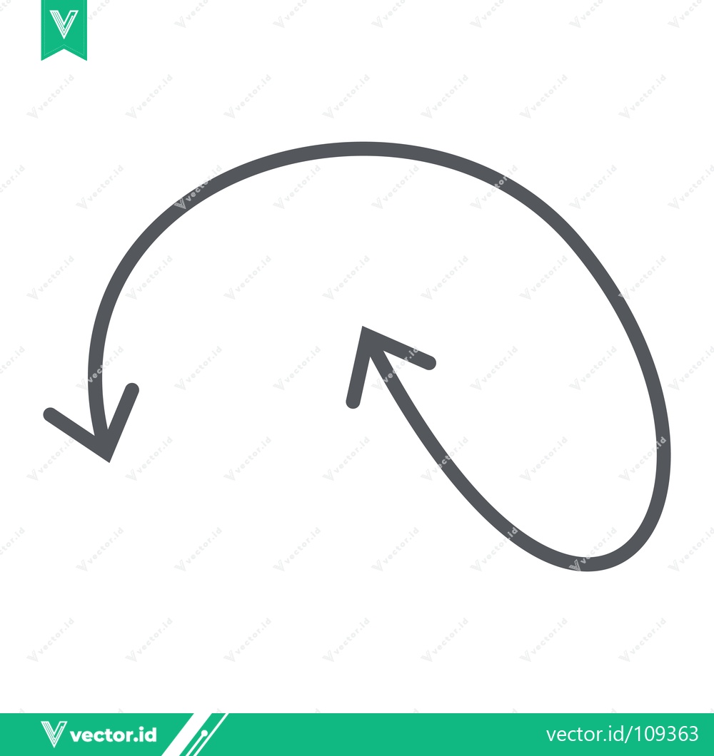 Premium Vector dari Curved Arrow Symbol Indicating Direction and Movement