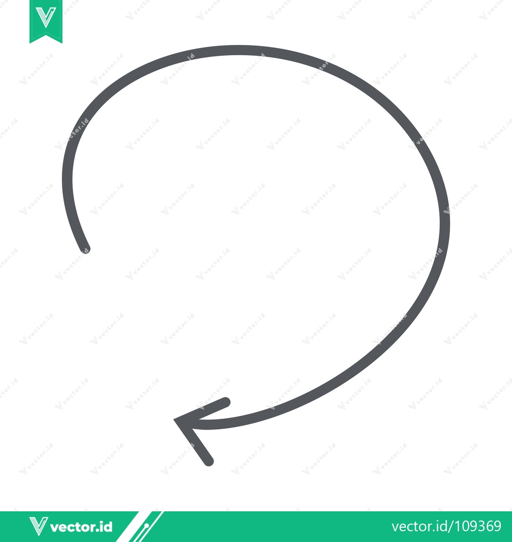 Premium Vector dari Simple Curved Arrow Symbolizing Direction and Movement