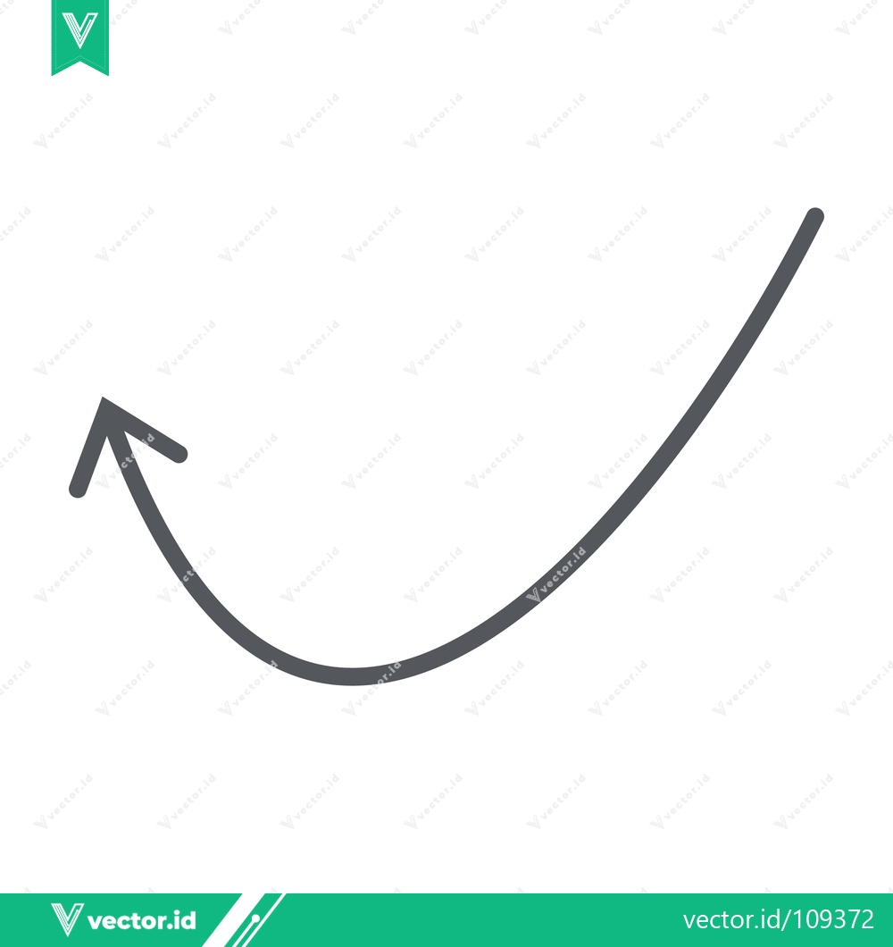 Premium Vector dari Simple Curved Arrow Graphic Element