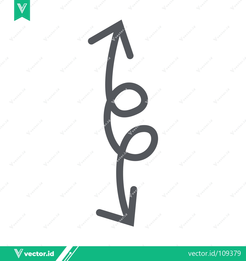 Premium Vector dari Stylized Arrow Symbol with Swirls