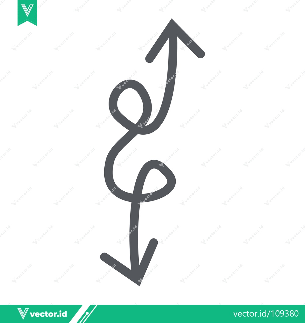 Premium Vector dari Hand Drawn Arrow Symbol Up and Down