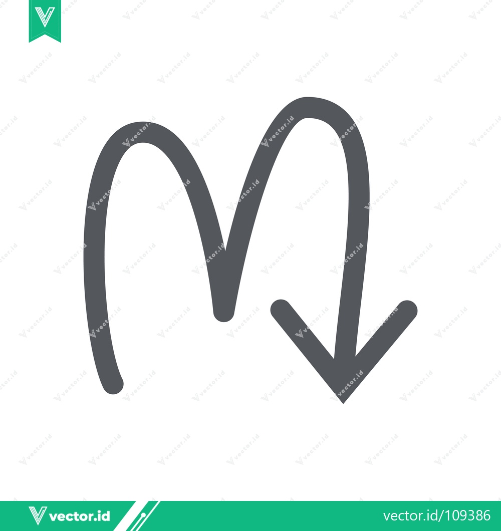 Premium Vector dari Hand-drawn arrow symbol indicating direction and movement
